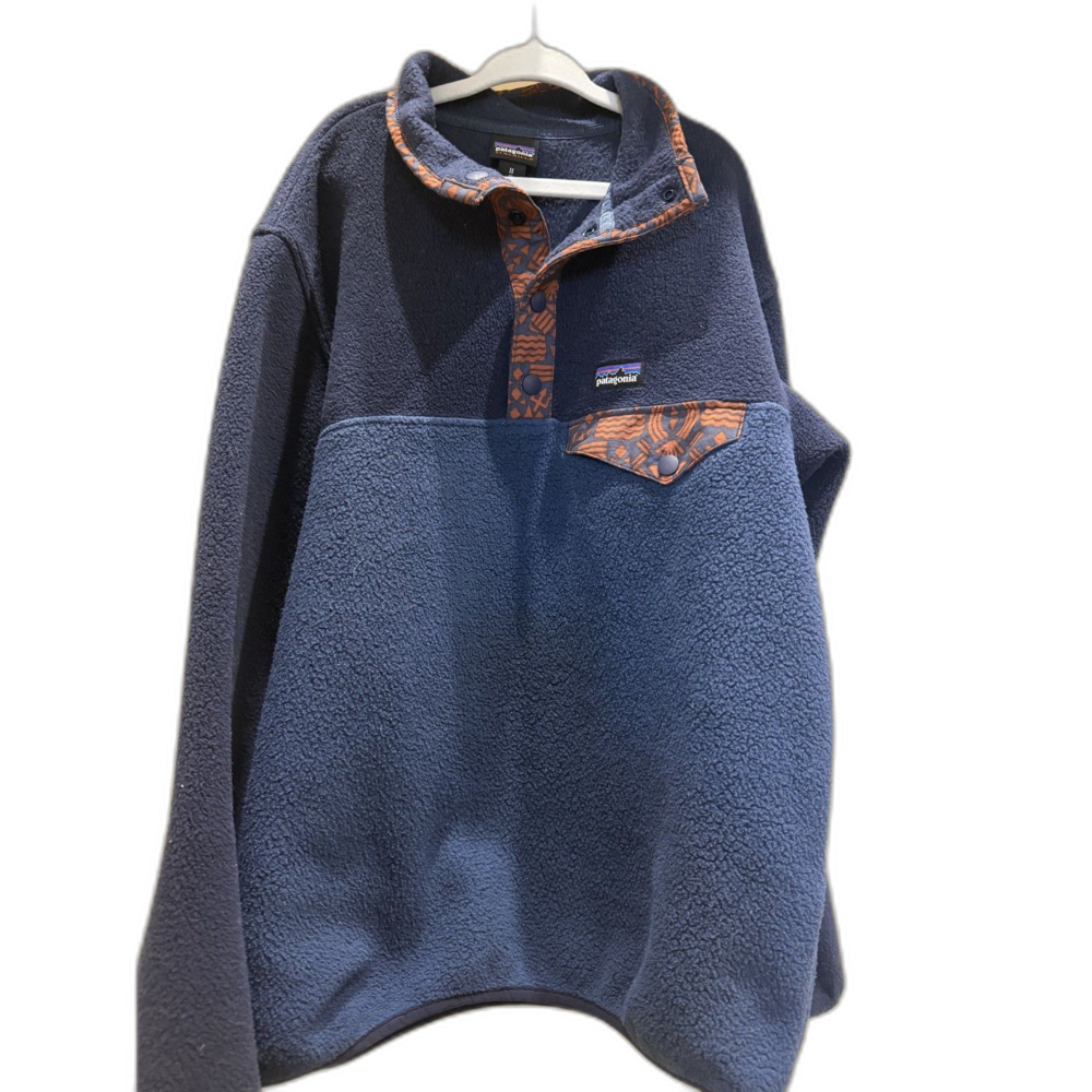 Patagonia Synchilla Snap Pullover Fleece Geometric Retro - Cedar Mesa: New Navy